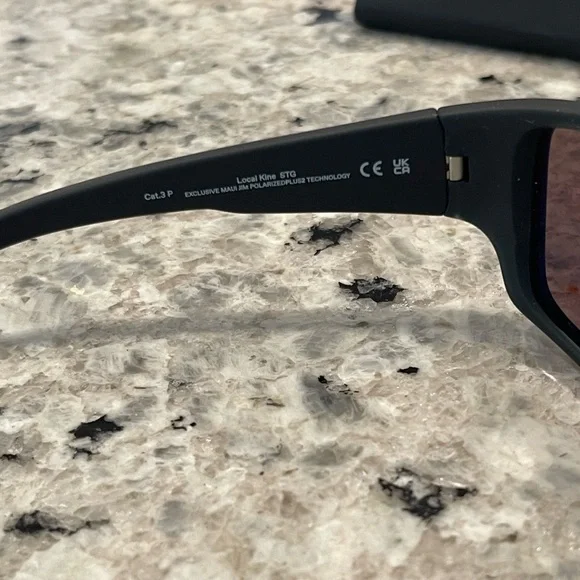 Local Kine black frames w MauiGreen mirror lenses (glass)